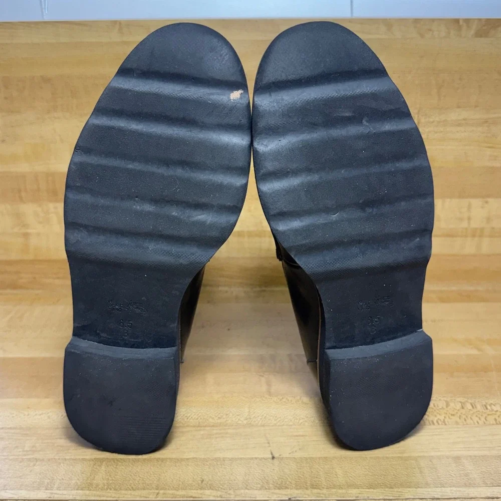 Y2K Coach Ida Black Leather Penny Loafers Lug Sole Q6277 Womens 8.5 B shoes